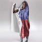 Afro Haiti Paisley Hooded Blanket Haitian Flag Bandana Style - African Pride