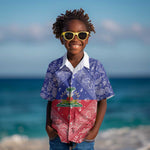 Afro Haiti Paisley Kid Hawaiian Shirt Haitian Flag Bandana Style LT05