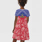 Afro Haiti Paisley Kid Short Sleeve Dress Haitian Flag Bandana Style LT05
