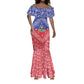 Afro Haiti Paisley Mermaid Dress Haitian Flag Bandana Style LT05