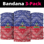 Afro Haiti Paisley Neck Gaiter Haitian Flag Bandana Style - African Pride
