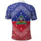 Afro Haiti Paisley Polo Shirt Haitian Flag Bandana Style LT05