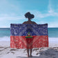 Afro Haiti Paisley Sarong Haitian Flag Bandana Style - African Pride