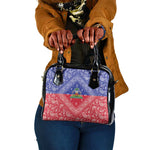 Afro Haiti Paisley Shoulder Handbag Haitian Flag Bandana Style - African Pride