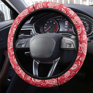 Afro Haiti Paisley Steering Wheel Cover Haitian Flag Bandana Style - African Pride