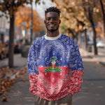 Afro Haiti Paisley Sweatshirt Haitian Flag Bandana Style - African Pride