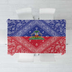 Afro Haiti Paisley Tablecloth Haitian Flag Bandana Style - African Pride