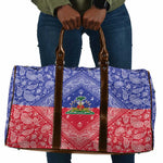 Afro Haiti Paisley Travel Bag Haitian Flag Bandana Style