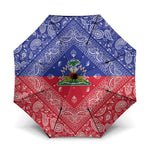 Afro Haiti Paisley Umbrella Haitian Flag Bandana Style