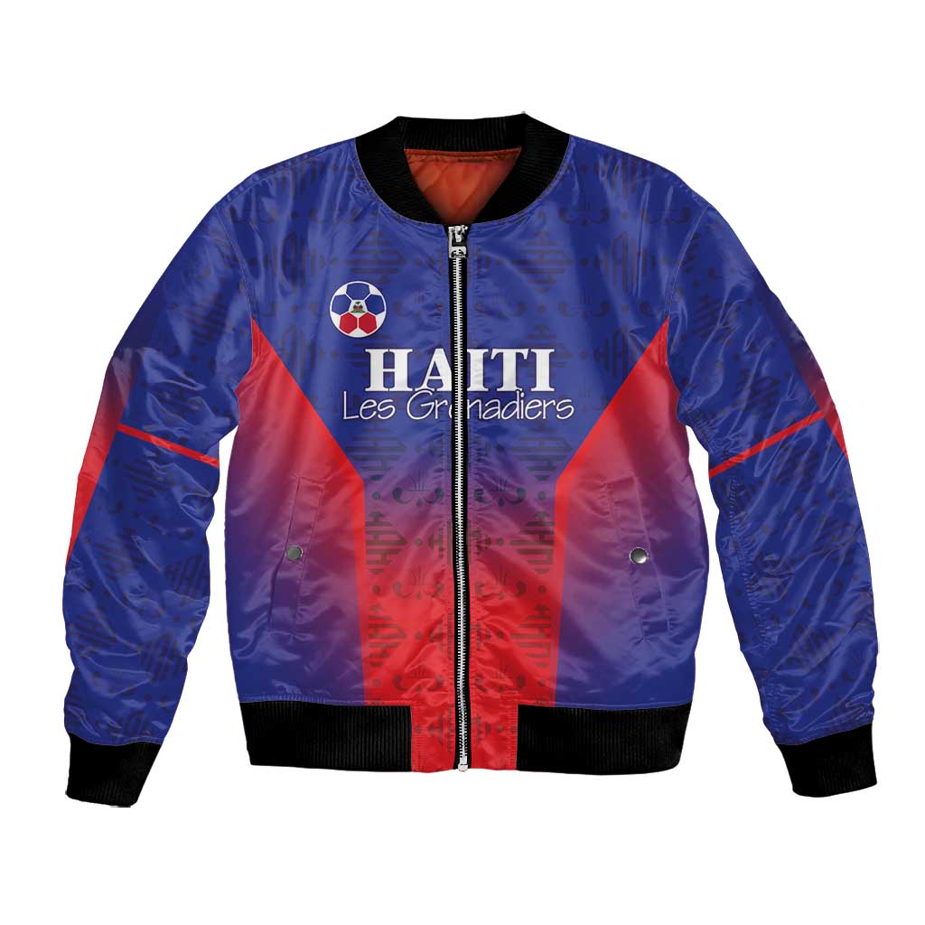 Custom Afro Haiti Football Bomber Jacket Sporty Style - African Pride