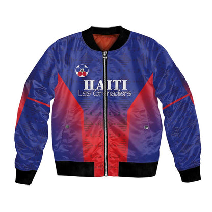 Custom Afro Haiti Football Bomber Jacket Sporty Style - African Pride