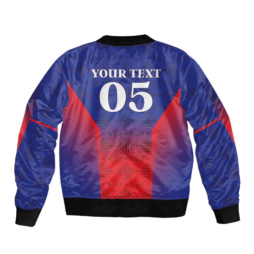 Custom Afro Haiti Football Bomber Jacket Sporty Style - African Pride