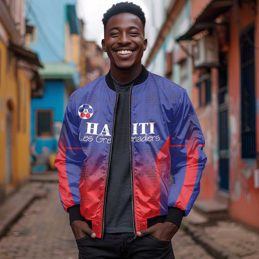Custom Afro Haiti Football Bomber Jacket Sporty Style - African Pride