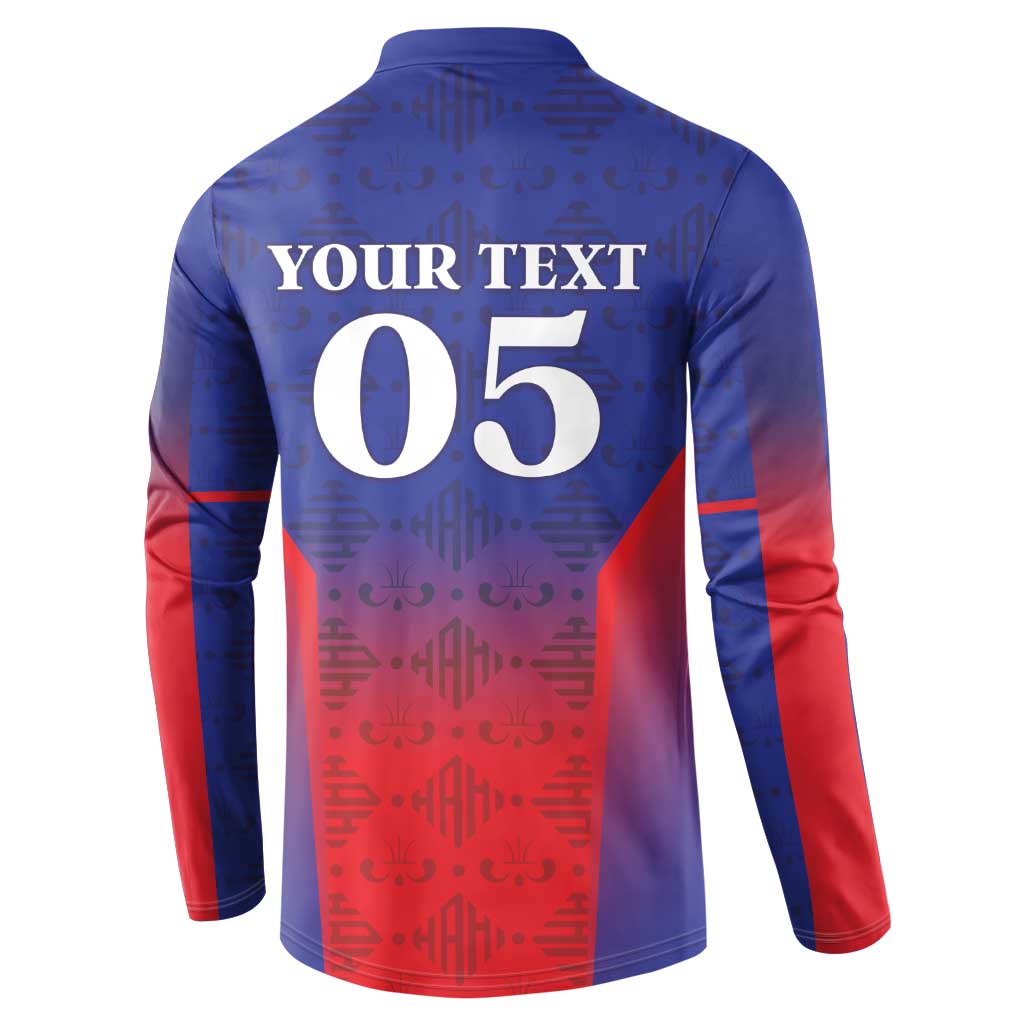 Custom Afro Haiti Football Button Sweatshirt Sporty Style