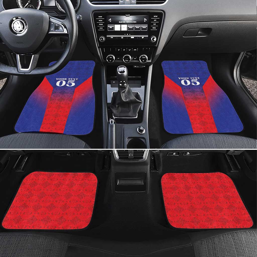Custom Afro Haiti Football Car Mats Sporty Style - African Pride