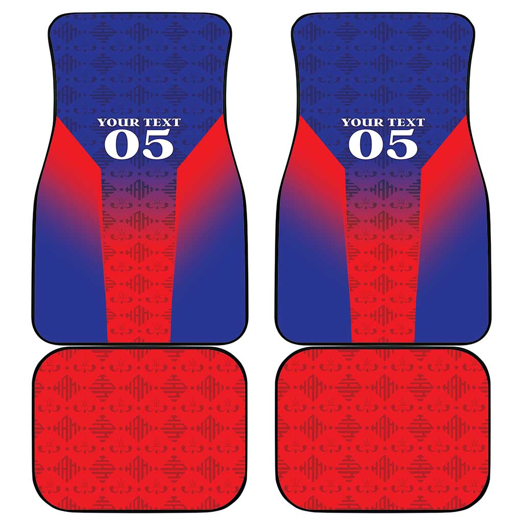 Custom Afro Haiti Football Car Mats Sporty Style - African Pride