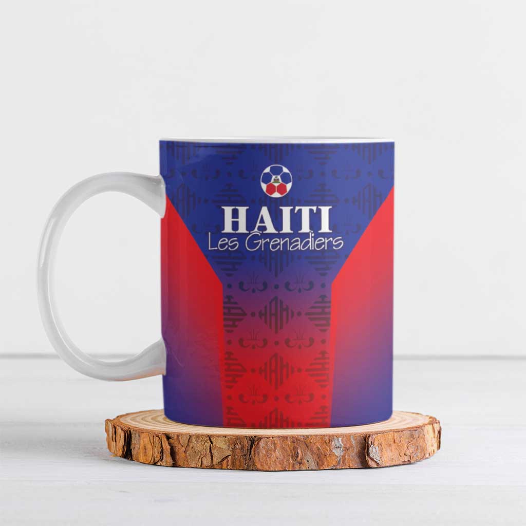 Custom Afro Haiti Football Ceramic Mug Sporty Style