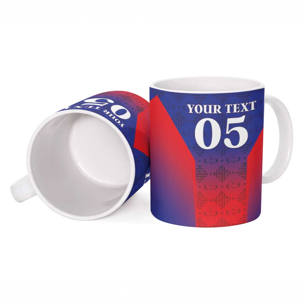 Custom Afro Haiti Football Ceramic Mug Sporty Style
