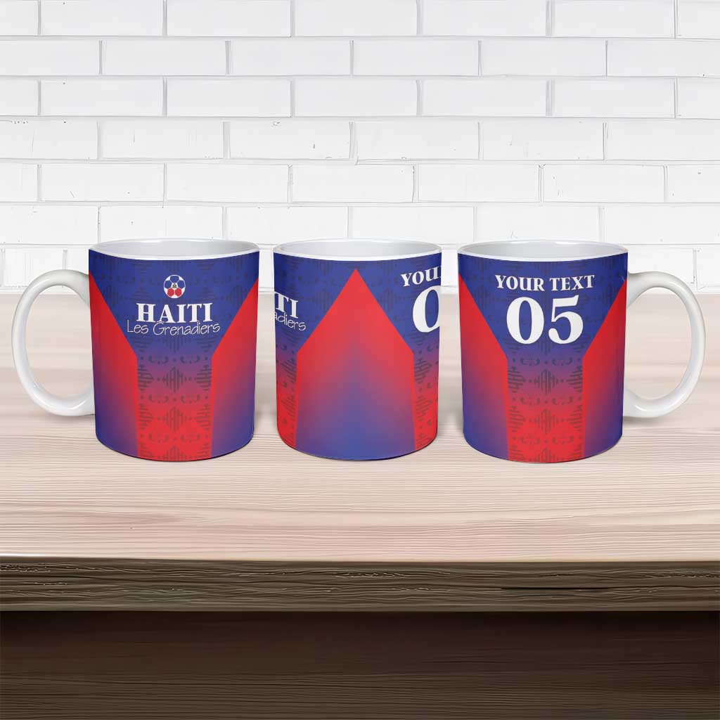 Custom Afro Haiti Football Ceramic Mug Sporty Style