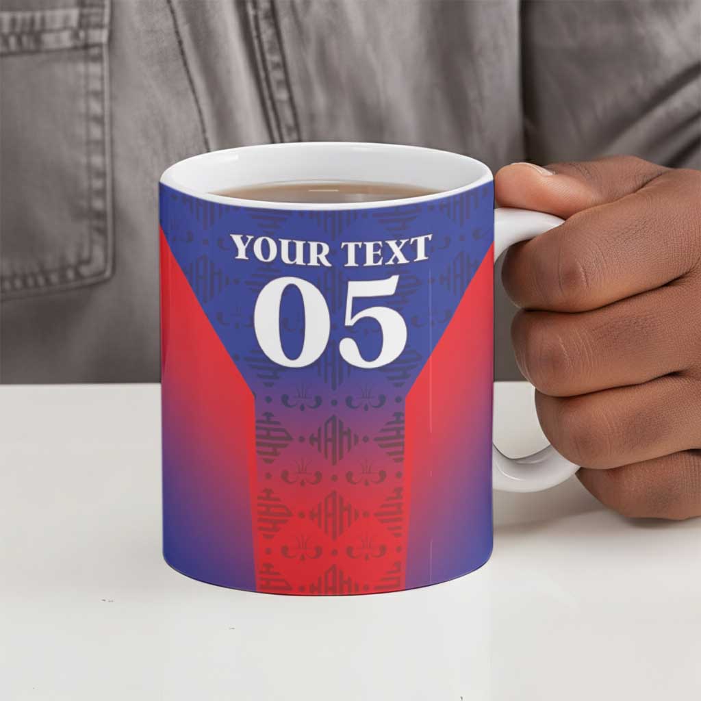 Custom Afro Haiti Football Ceramic Mug Sporty Style