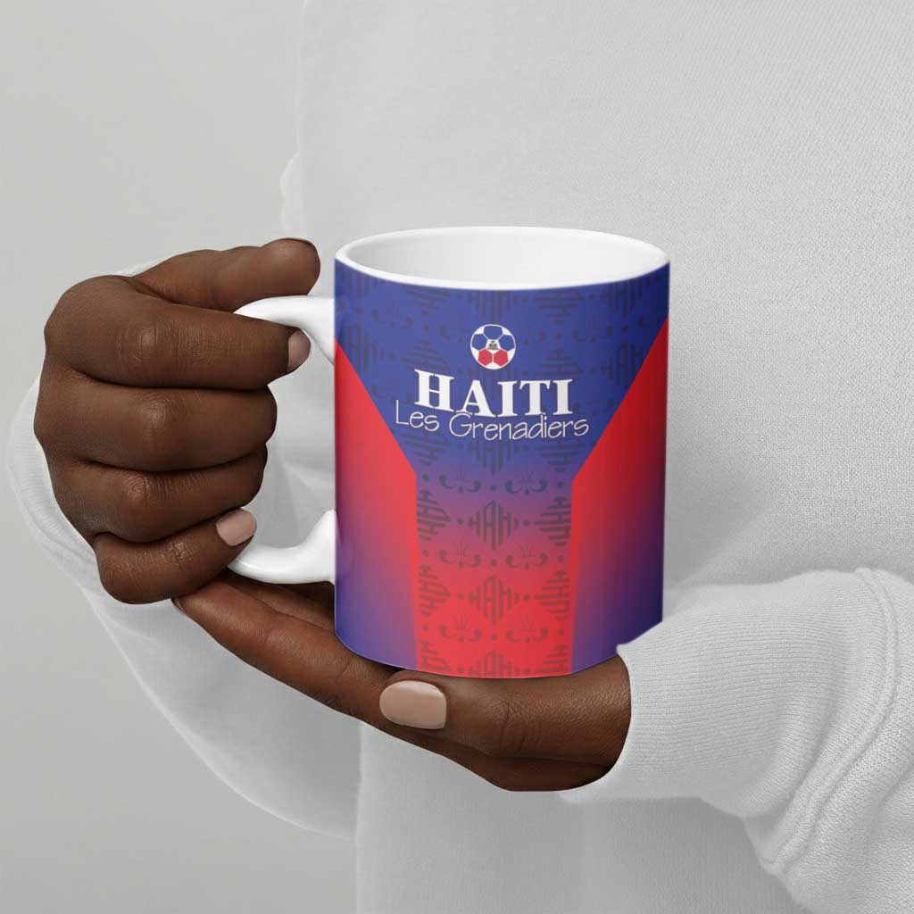 Custom Afro Haiti Football Ceramic Mug Sporty Style
