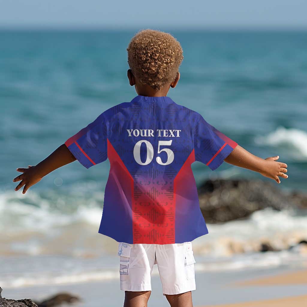 Custom Afro Haiti Football Kid Hawaiian Shirt Sporty Style LT05
