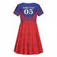 Custom Afro Haiti Football Kid Short Sleeve Dress Sporty Style LT05