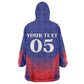 Custom Afro Haiti Football Kid Wearable Blanket Hoodie Sporty Style - African Pride