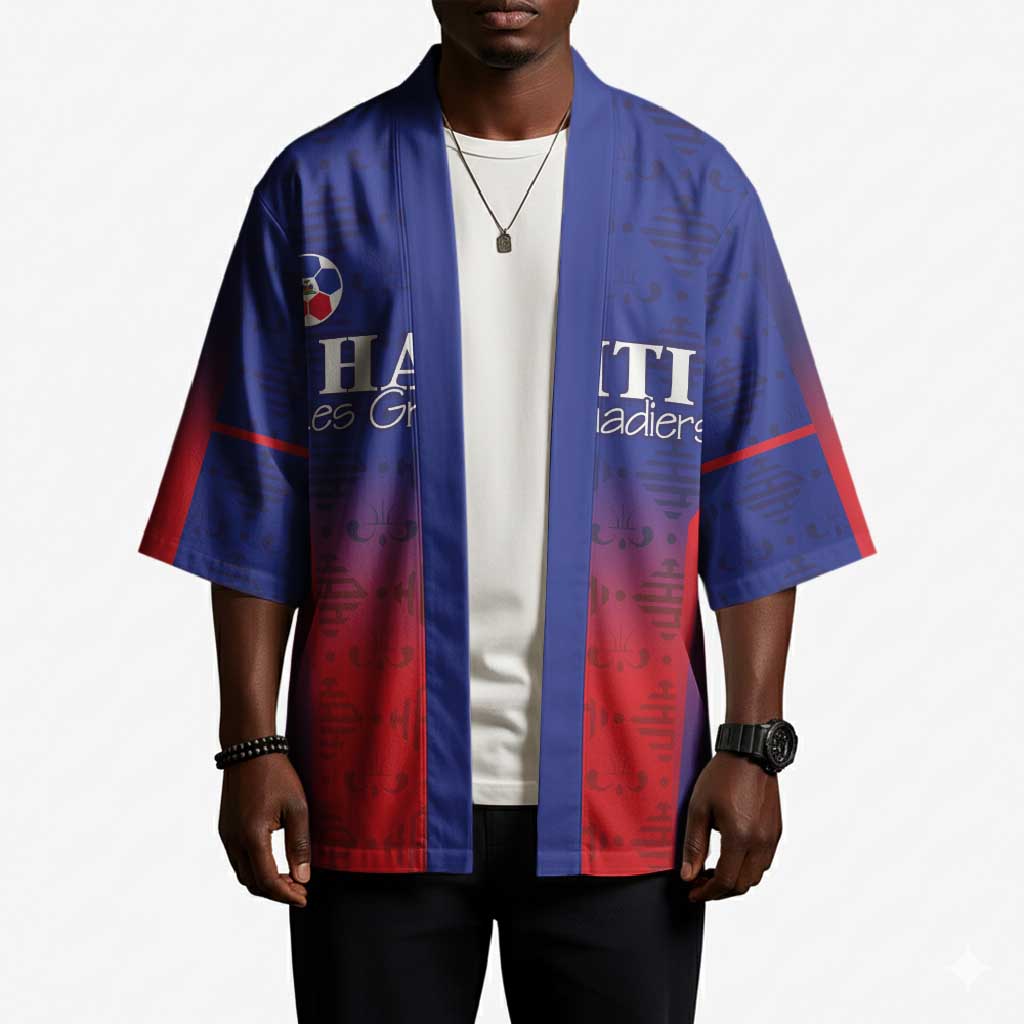 Custom Afro Haiti Football Kimono Sporty Style