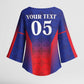 Custom Afro Haiti Football Kimono Sleeve Blouse Sporty Style