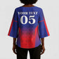 Custom Afro Haiti Football Kimono Sleeve Blouse Sporty Style