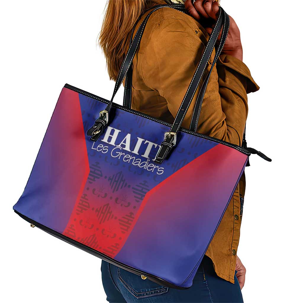 Afro Haiti Football Leather Tote Bag Sporty Style - African Pride
