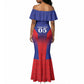 Custom Afro Haiti Football Mermaid Dress Sporty Style LT05