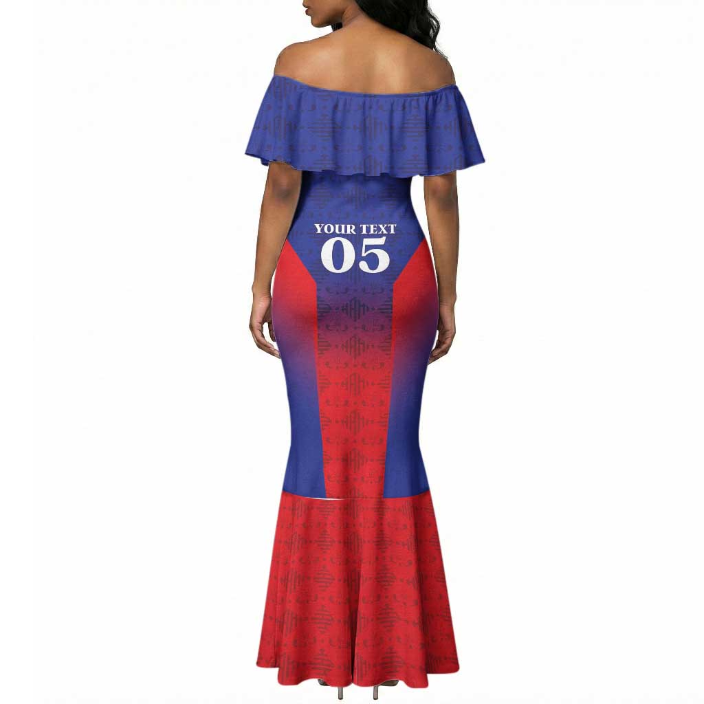 Custom Afro Haiti Football Mermaid Dress Sporty Style LT05
