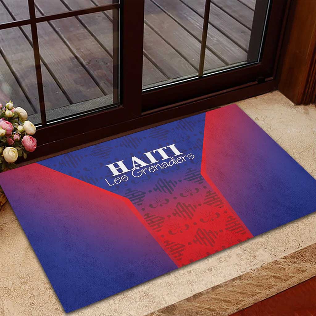 Afro Haiti Football Rubber Doormat Sporty Style - African Pride