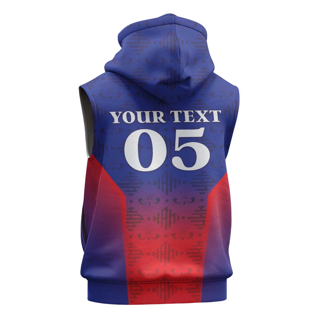 Custom Afro Haiti Football Sleeveless Hoodie Sporty Style - African Pride