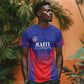 Custom Afro Haiti Football T shirt Sporty Style LT05