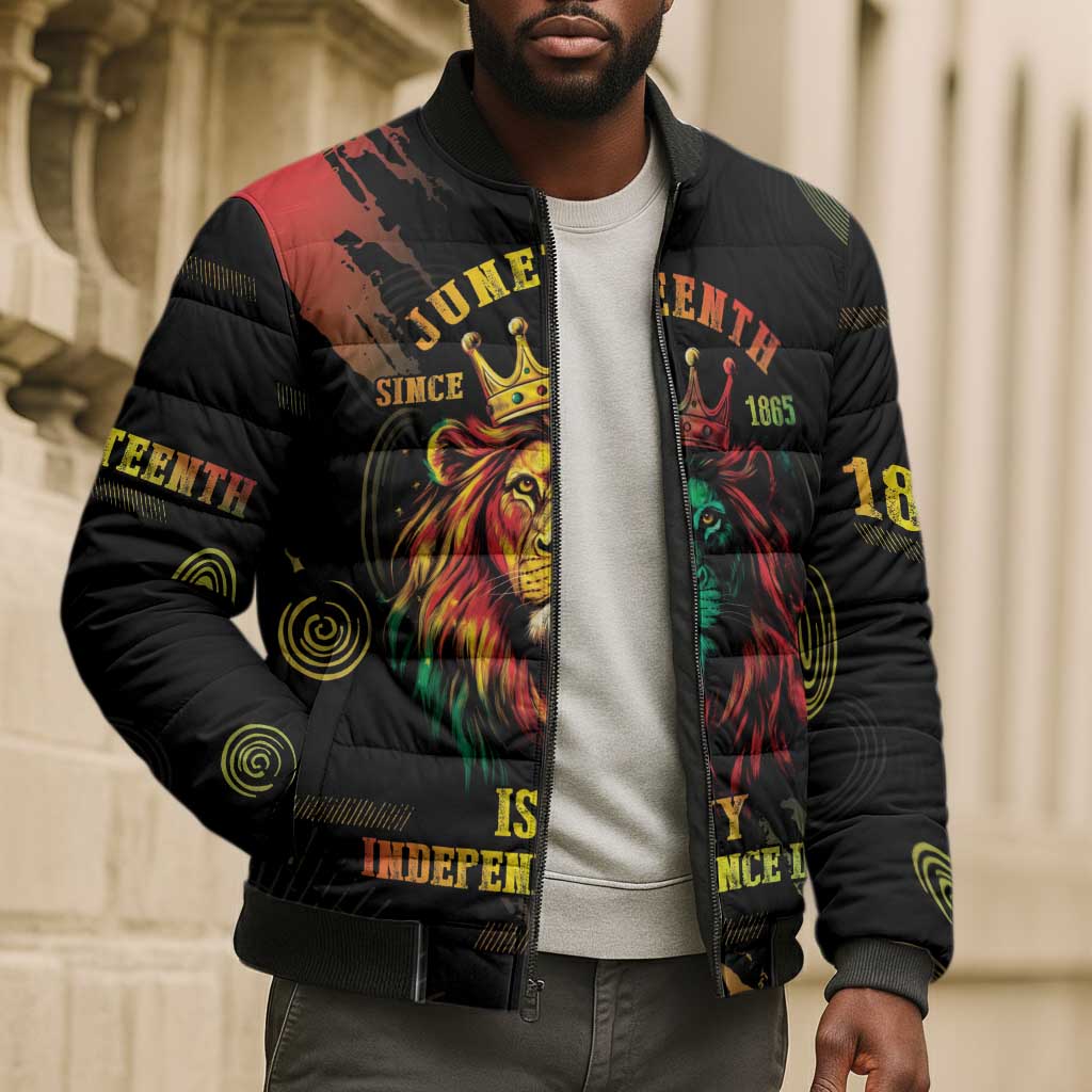 Juneteenth Is My Independence Day Bomber Puffer Jacket