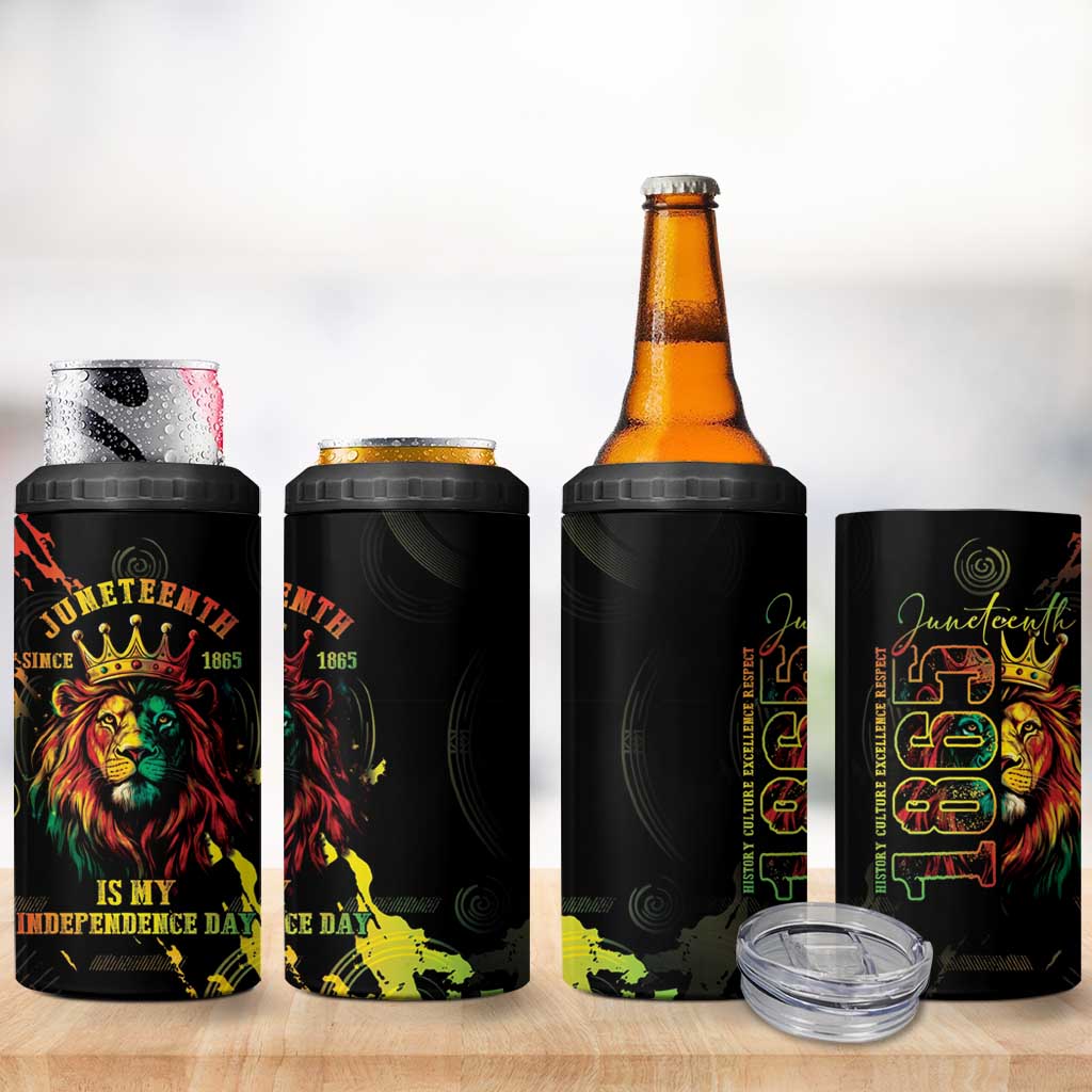 Juneteenth Is My Independence Day 4 in 1 Can Cooler Tumbler