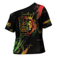Juneteenth Is My Independence Day Cross Shoulder Shirt