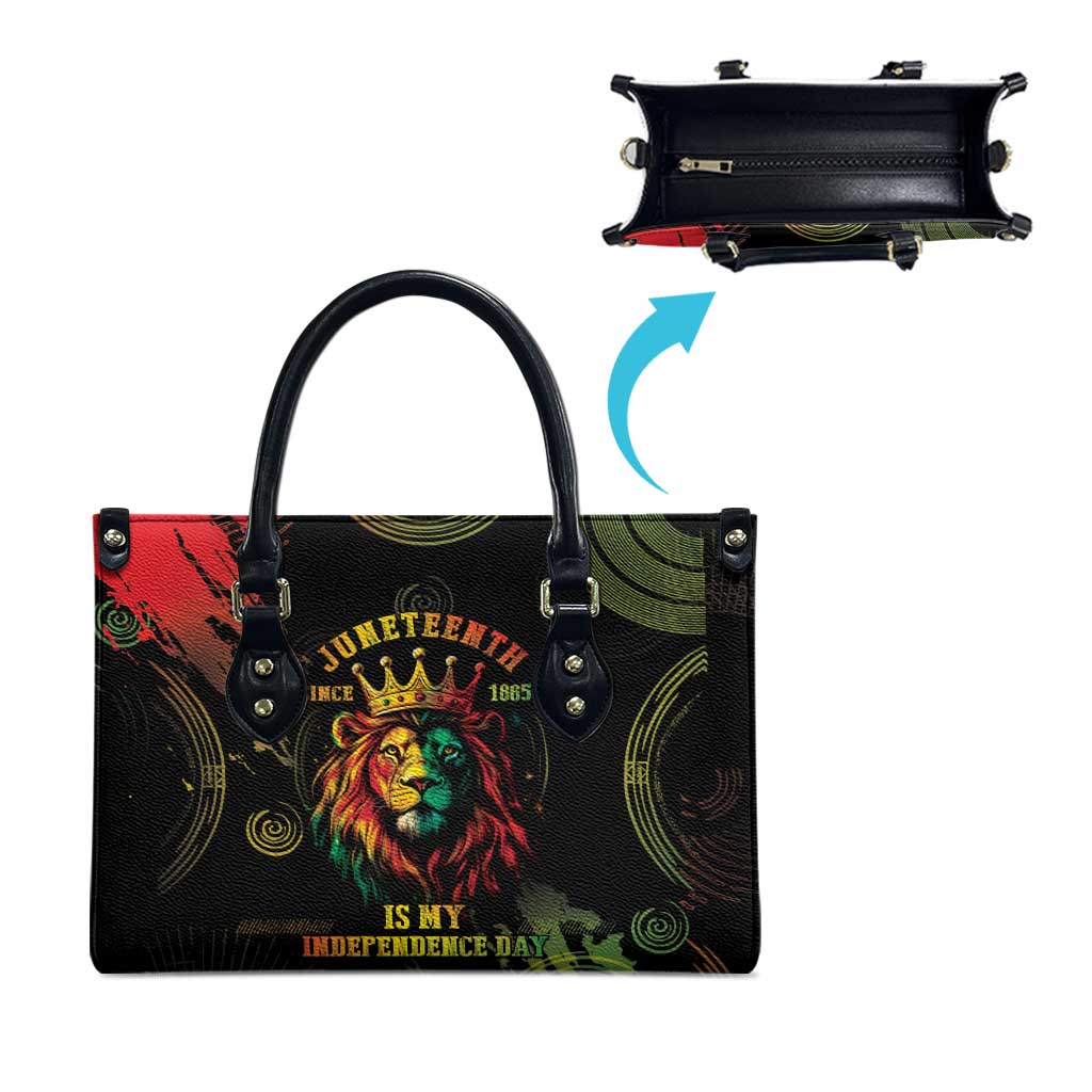 Juneteenth Is My Independence Day Leather Bag