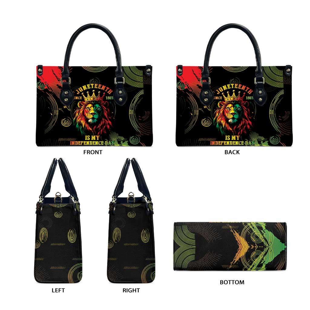 Juneteenth Is My Independence Day Leather Bag