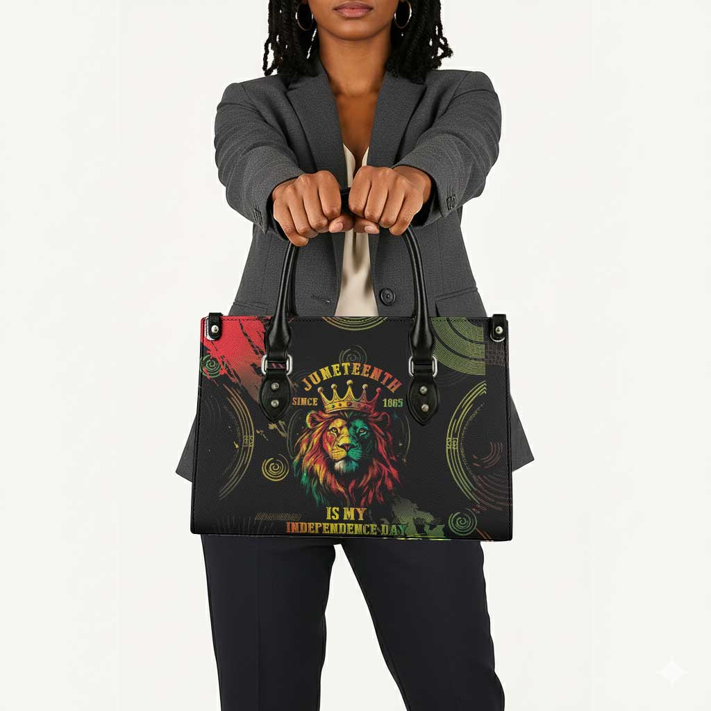 Juneteenth Is My Independence Day Leather Bag