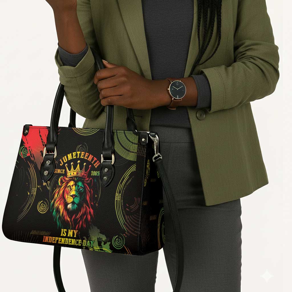 Juneteenth Is My Independence Day Leather Bag