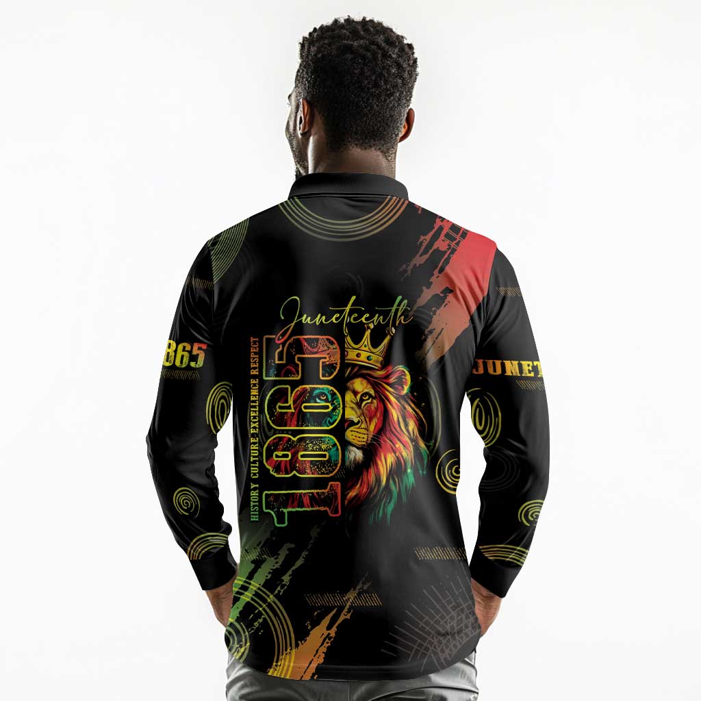 Juneteenth Is My Independence Day Long Sleeve Polo Shirt