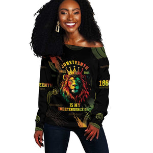 Juneteenth Is My Independence Day Off Shoulder Sweater