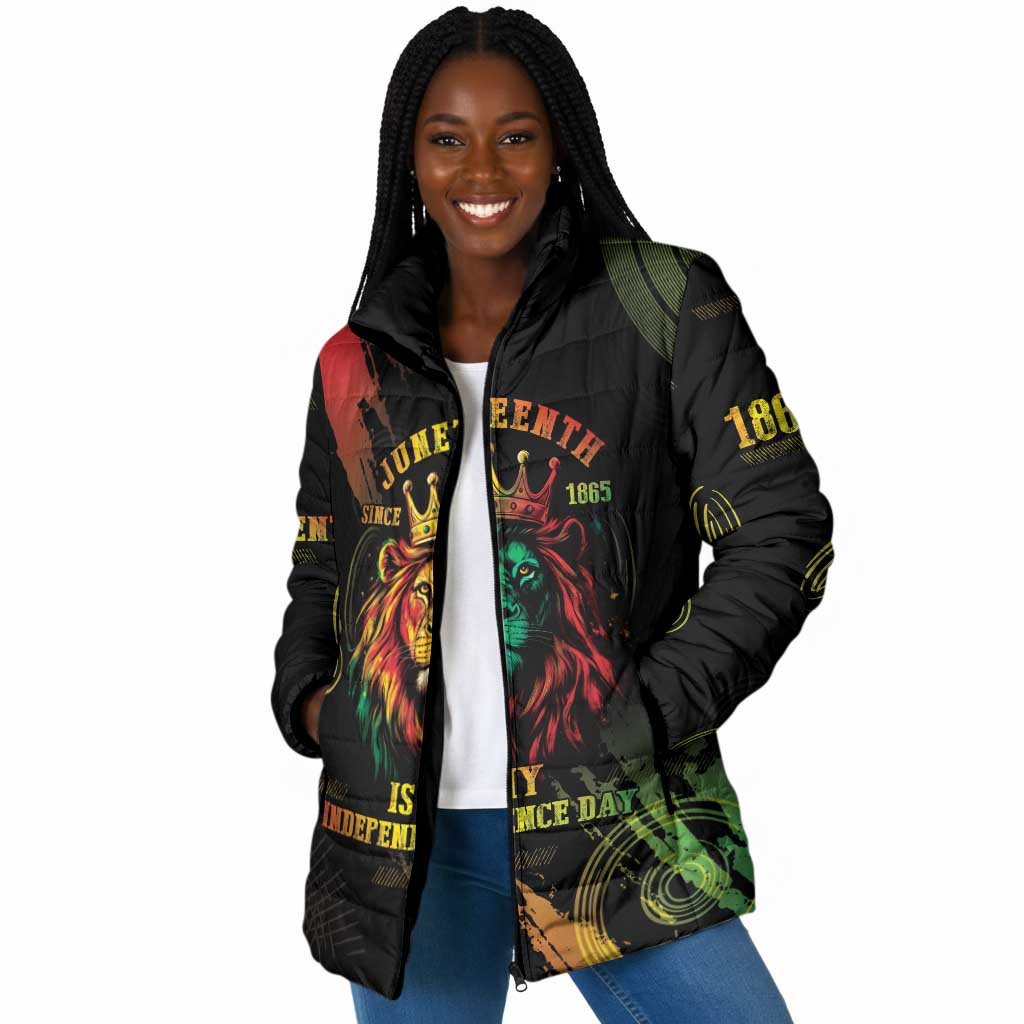 Juneteenth Is My Independence Day Padded Jacket