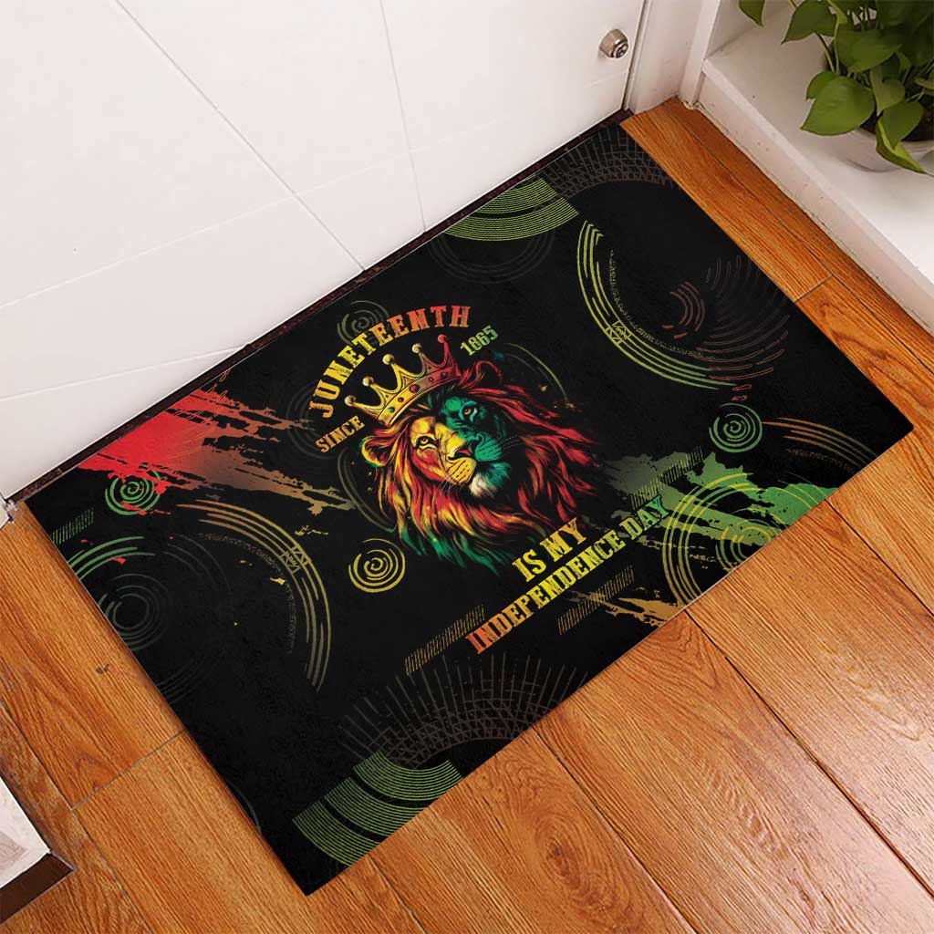 Juneteenth Is My Independence Day Rubber Doormat