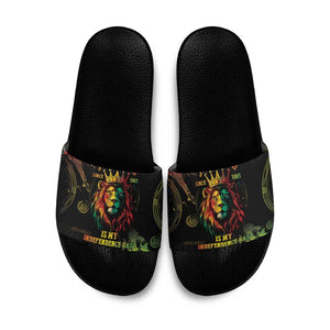Juneteenth Is My Independence Day Slide Sandals