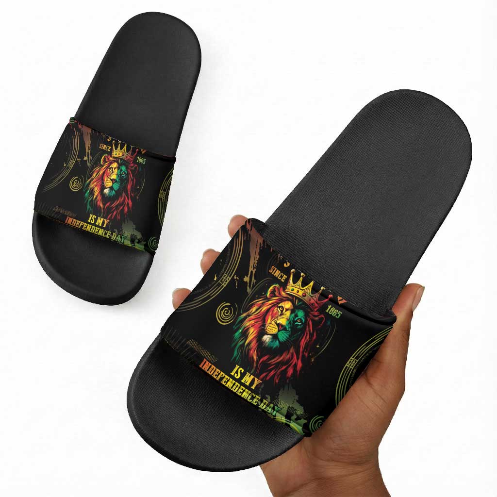 Juneteenth Is My Independence Day Slide Sandals